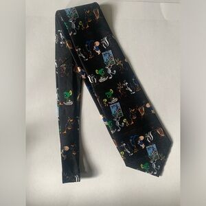 Mens Vintage Looney Tunes‎ Marvin Martian Stamp Collection 1997 Neck Tie